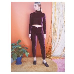 LYKKE WULLF ANGELICA VELVET HIGH RISE PANT